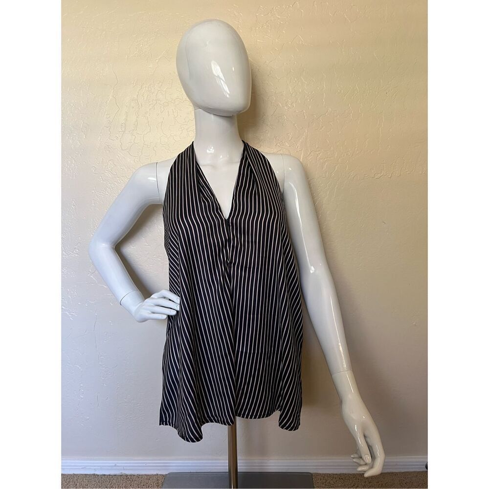 Silky Pinstriped Halter Top from Anthropologie